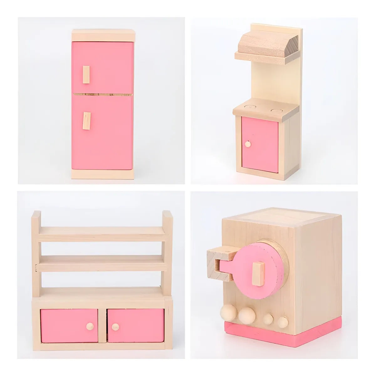 Set cocina de juguete en madera 5 piezas