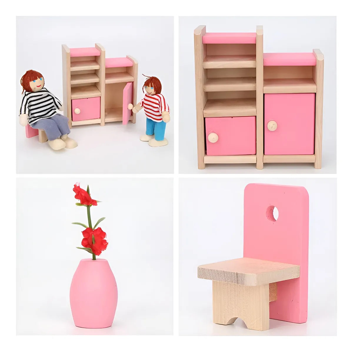 Set comedor de juguete en madera