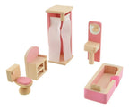 Set baño en madera de juguete