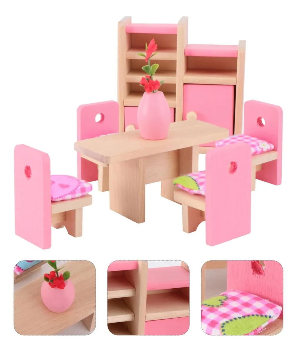 Set comedor de juguete en madera