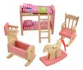 Set dormitorio infantil de juguete en madera