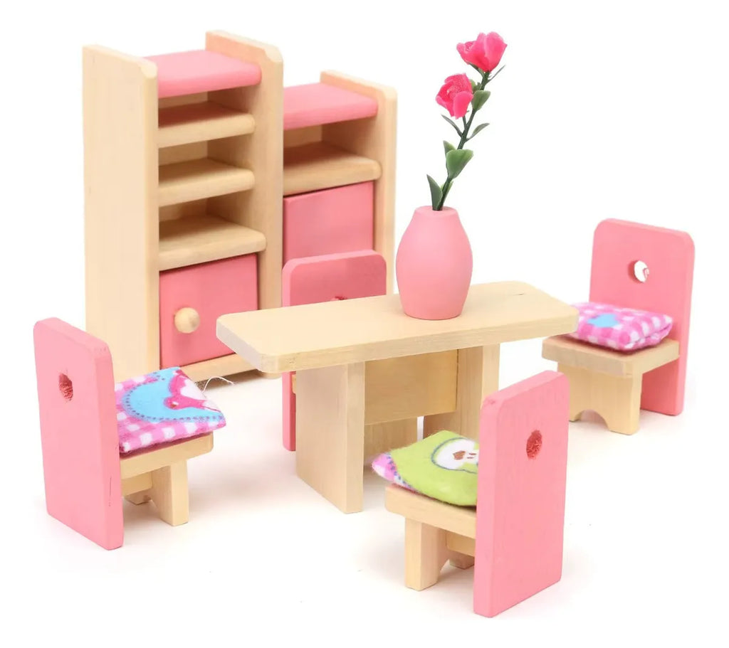 Set comedor de juguete en madera