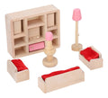 Set living en madera de juguete