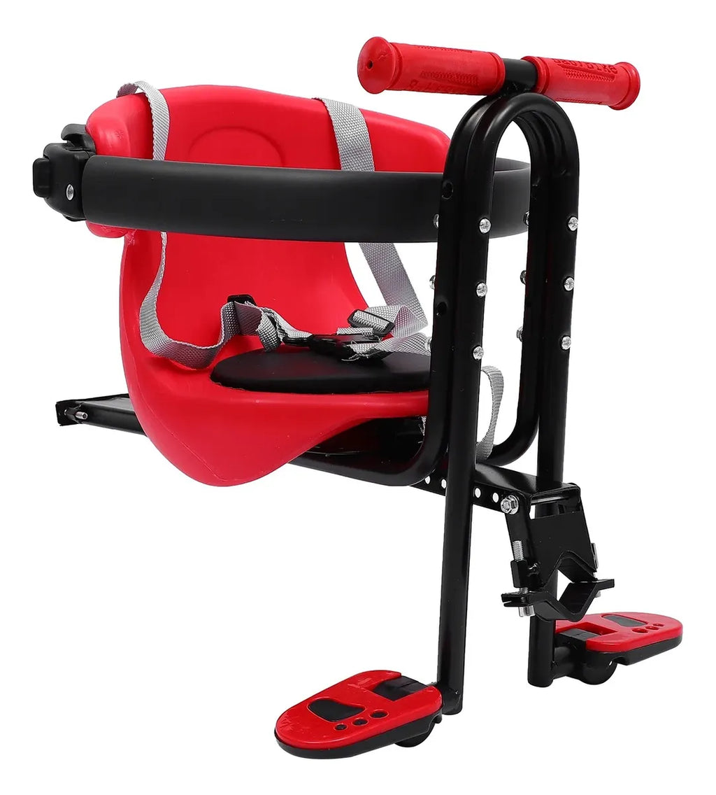 Silla de bicicleta para niños con posapies y sujeción lateral