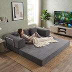Sillon Teddy 3 Cuerpos Con Posavasos Teddy Cama Living Tela