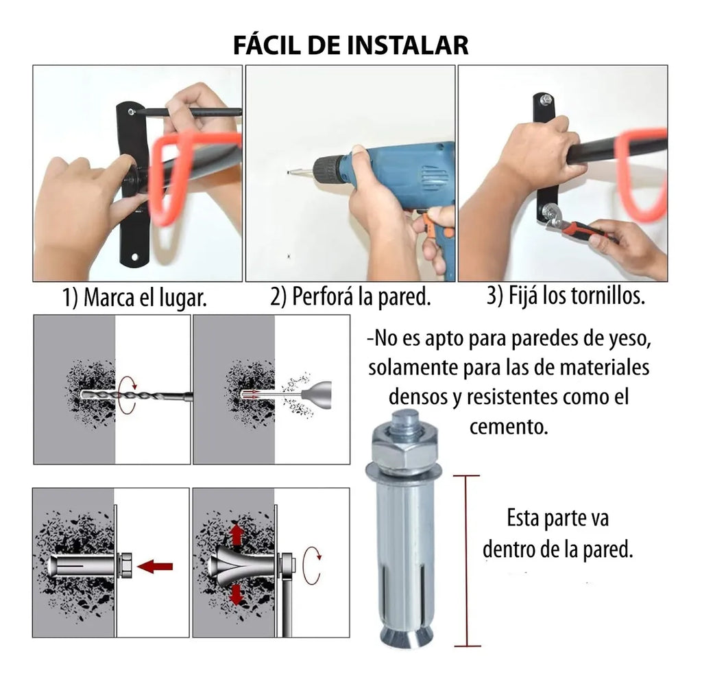 Soporte para colgar bicicleta en pared