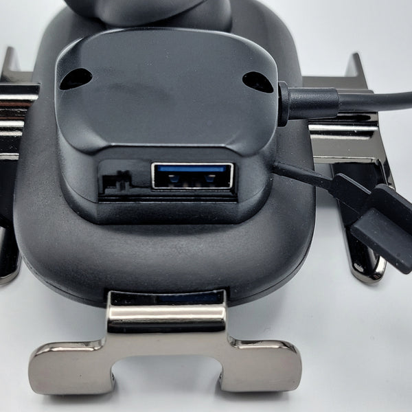 Soporte de celular con cargador USB