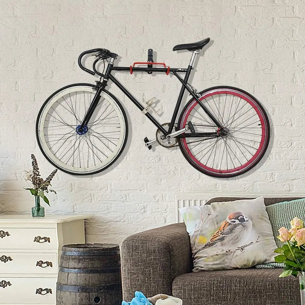 Soporte Para Colgar Bicicleta En Pared Forrado Y Retráctil