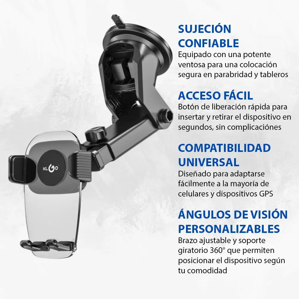 Soporte de celular con bentosa para auto