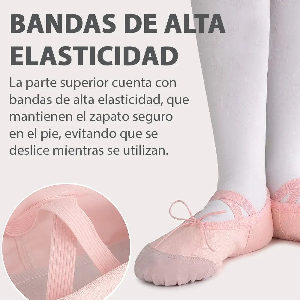 Zapatilla De Ballet Lona Entrenamiento Con Puntera Reforzada