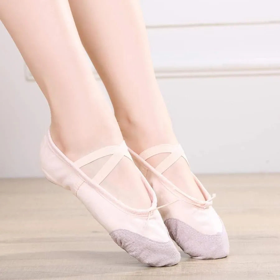 Zapatilla De Ballet Lona Entrenamiento Con Puntera Reforzada