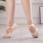 Zapatilla De Ballet Lona Entrenamiento Con Puntera Reforzada