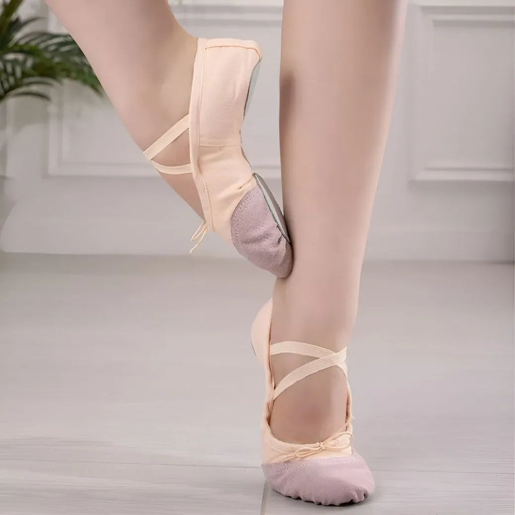 Zapatilla De Ballet Lona Entrenamiento Con Puntera Reforzada