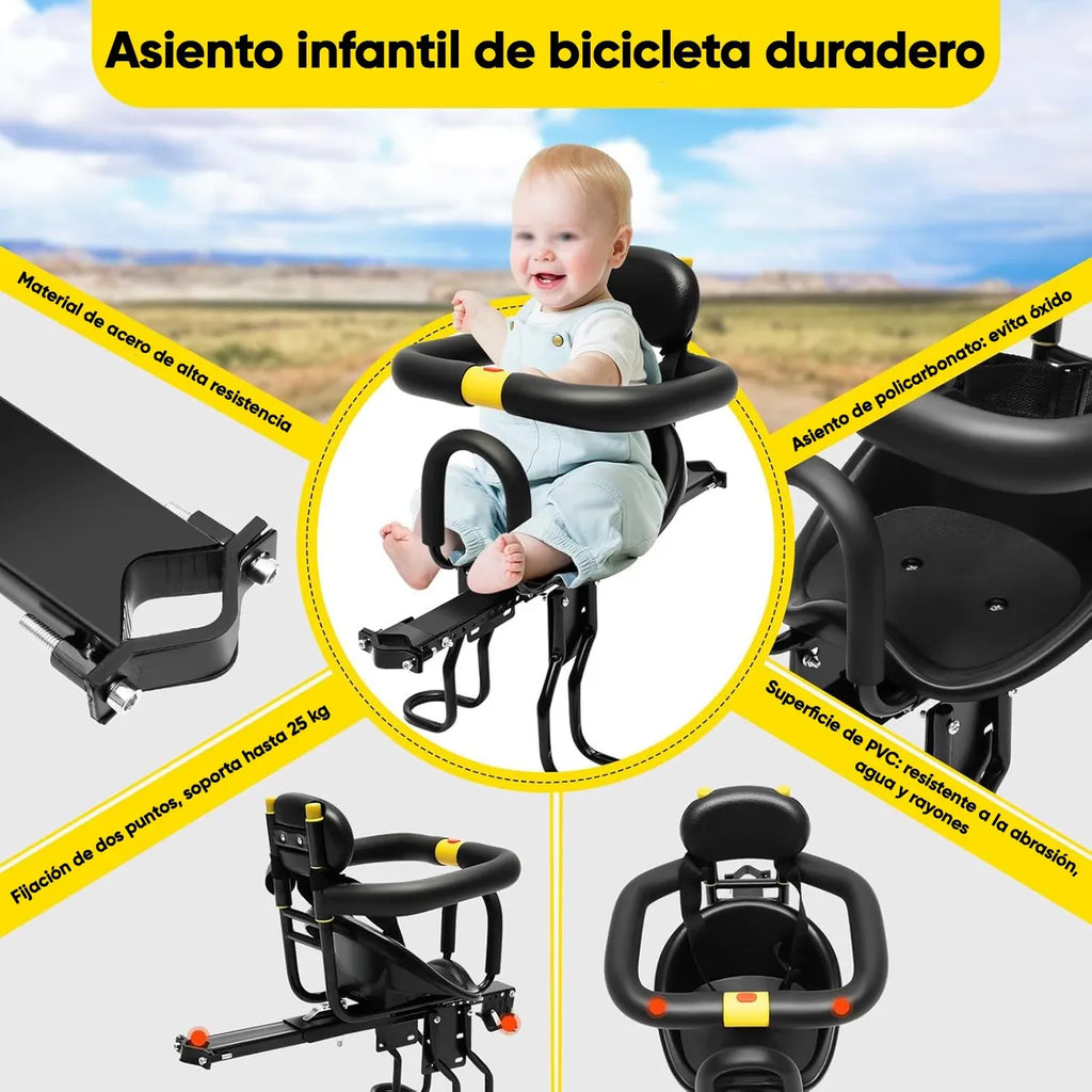 Silla frontal de bicicleta para niño