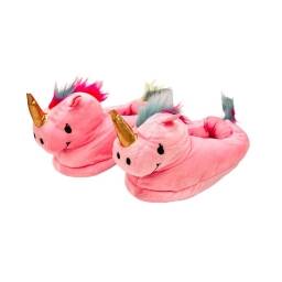 PANTUFLAS UNICORNIO INFANTIL 28 AL 33 NIAS ROSADA