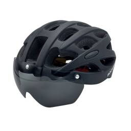 CASCO BICICLETA CON LENTES CICLISMO