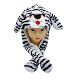 GORRO INFANTIL MUEVE OREJAS CON LUCES LED TIGRE ALBINO