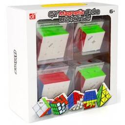 CUBO DE RUBIK QIYI MAGNETIC 2X2-3X3 4X4 5X5 MS PACK DE 4 MAGNTICOS