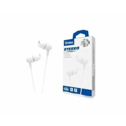 AURICULARES INKAX EP-14 BLANCO LARGO CABLE 1.2 M. MANOS LIBRES.