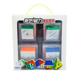 CUBO DE RUBIK QIYI MAGNETIC 2X2-3X3 4X4 5X5 MS PACK DE 4 MAGNTICOS