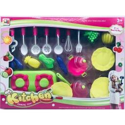 COCINA SET COMPLETO 45X32 KITCHEN COOKING TIME NIAS JUGUETE